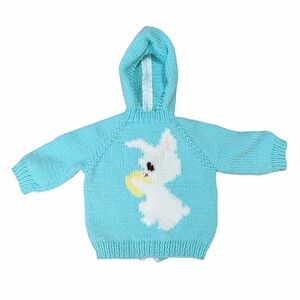 Vtg Handmade Knitted Easter Sweater